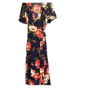 Forever 21 Contemporary Rose Wrap Dress